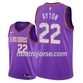 Män Phoenix Suns Tröja Deandre Ayton 22 2018-19 Nike City Edition Lila Swingman